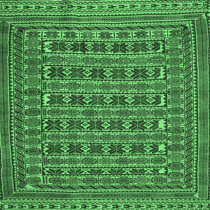 Square Persian Emerald Green Traditional Rug, tr2391emgrn