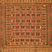 Serging Thickness of Persian Orange Traditional Rug, tr2391org