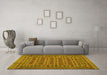 Machine Washable Persian Yellow Traditional Rug in a Living Room, wshtr2391yw