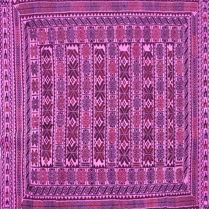 Square Machine Washable Persian Pink Traditional Rug, wshtr2391pnk