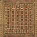 Square Machine Washable Persian Brown Traditional Rug, wshtr2391brn