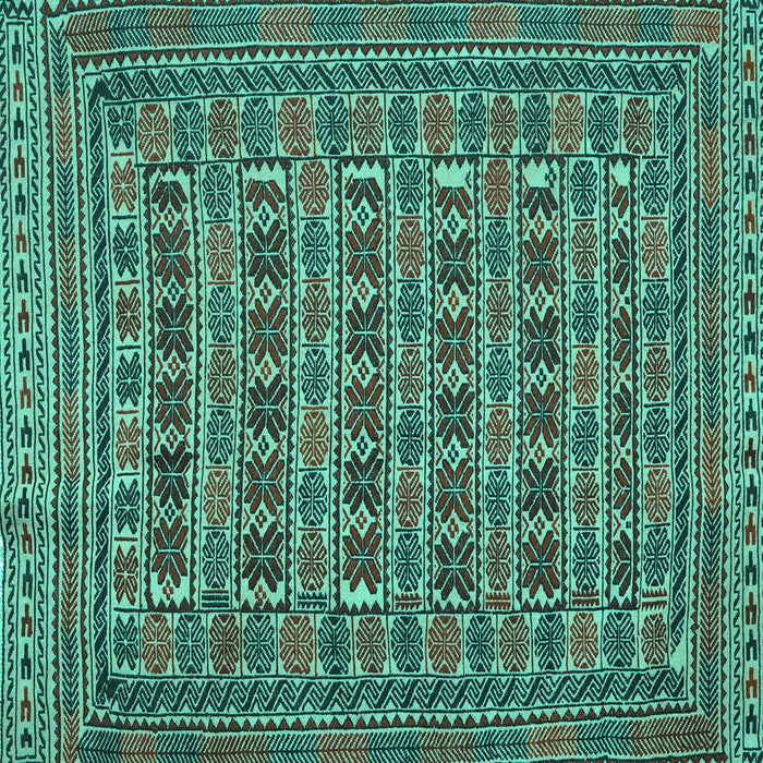 Square Persian Turquoise Traditional Rug, tr2391turq