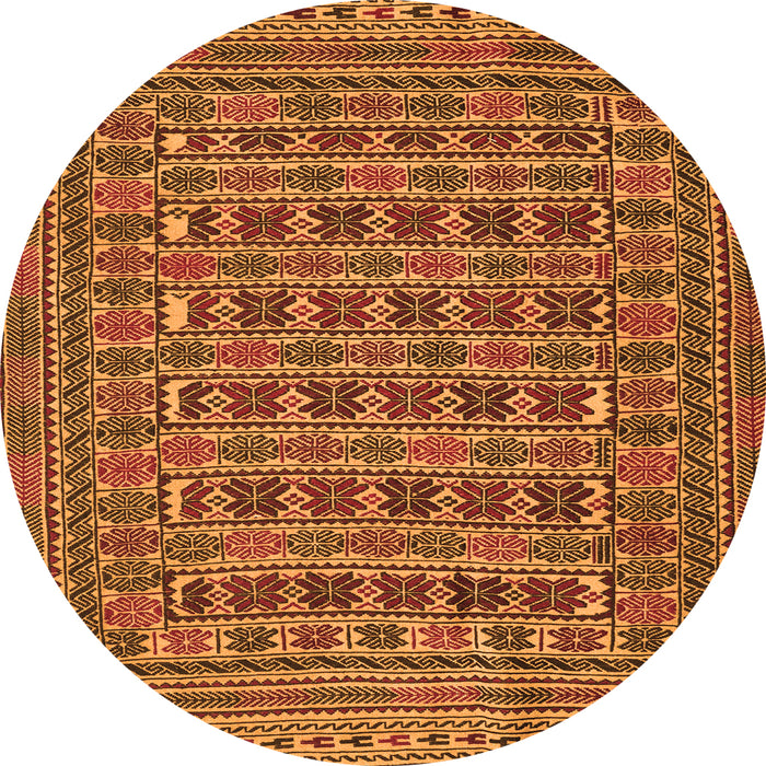 Machine Washable Persian Orange Traditional Area Rugs, wshtr2391org