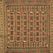 Square Persian Brown Traditional Rug, tr2391brn