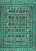 Machine Washable Persian Turquoise Traditional Area Rugs, wshtr2391turq