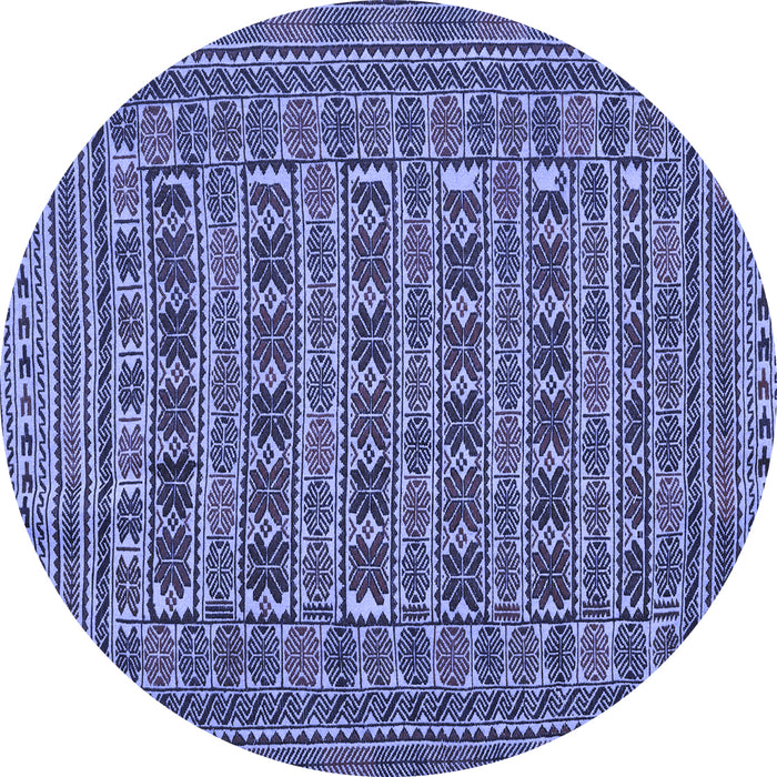 Round Persian Blue Traditional Rug, tr2391blu