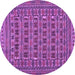 Round Persian Purple Traditional Rug, tr2391pur