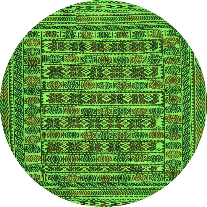 Square Persian Green Traditional Rug, tr2391grn