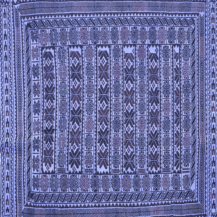 Square Machine Washable Persian Blue Traditional Rug, wshtr2391blu
