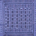 Square Persian Blue Traditional Rug, tr2391blu