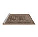 Sideview of Machine Washable Traditional Bakers Brown Rug, wshtr2392