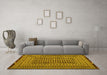 Machine Washable Persian Yellow Traditional Rug in a Living Room, wshtr2392yw