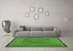 Machine Washable Persian Green Traditional Area Rugs in a Living Room,, wshtr2392grn