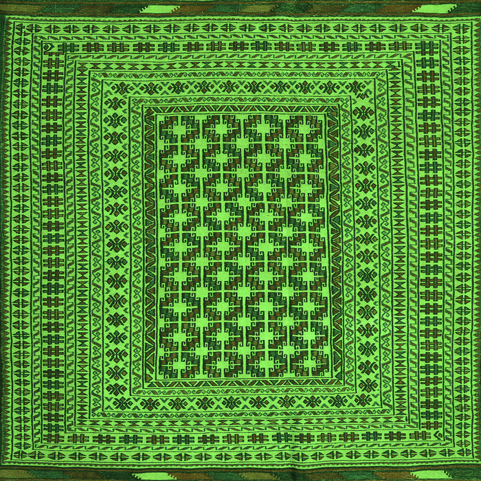Serging Thickness of Persian Green Traditional Rug, tr2392grn