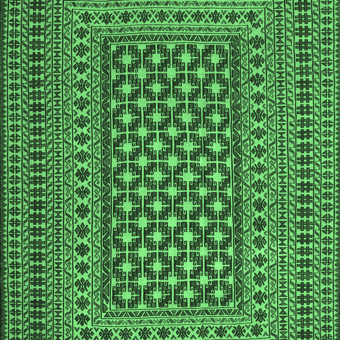 Machine Washable Persian Emerald Green Traditional Area Rugs, wshtr2392emgrn