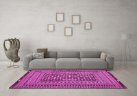 Machine Washable Persian Pink Traditional Rug, wshtr2392pnk