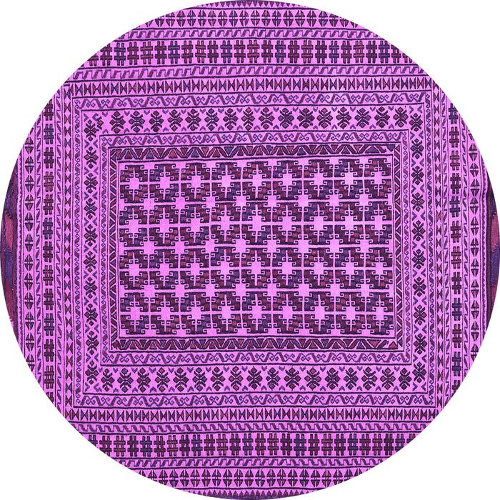 Round Persian Purple Traditional Rug, tr2392pur