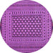 Round Persian Purple Traditional Rug, tr2392pur