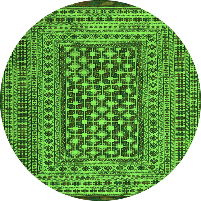 Square Persian Green Traditional Rug, tr2392grn