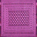 Square Machine Washable Persian Pink Traditional Rug, wshtr2392pnk