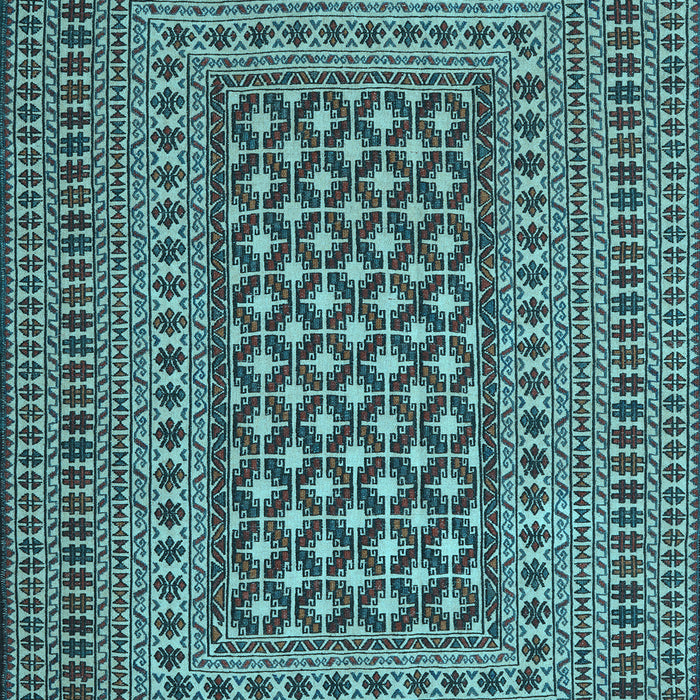 Machine Washable Persian Light Blue Traditional Rug, wshtr2392lblu