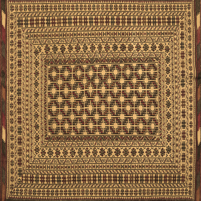 Square Machine Washable Persian Brown Traditional Rug, wshtr2392brn