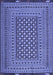 Machine Washable Persian Blue Traditional Rug, wshtr2392blu