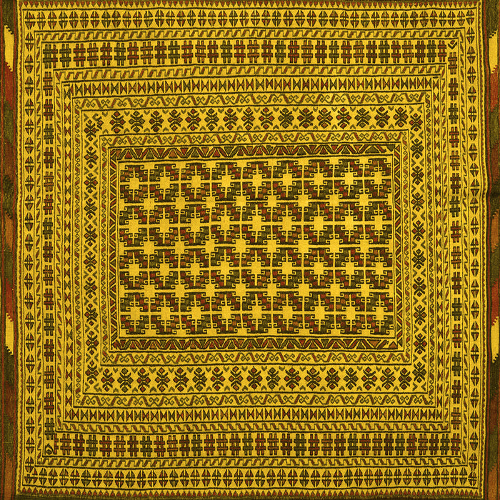 Square Persian Yellow Traditional Rug, tr2392yw