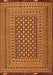 Serging Thickness of Machine Washable Persian Orange Traditional Area Rugs, wshtr2392org