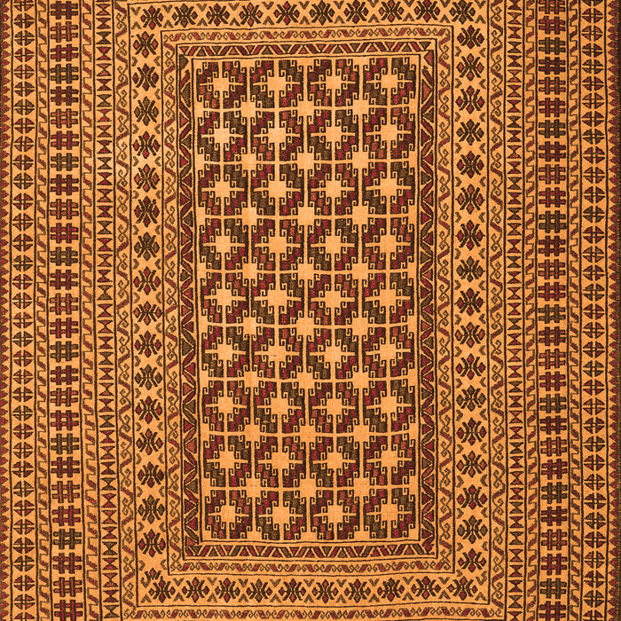 Serging Thickness of Machine Washable Persian Orange Traditional Area Rugs, wshtr2392org