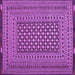 Square Machine Washable Persian Purple Traditional Area Rugs, wshtr2392pur