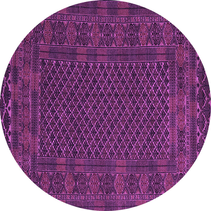 Round Persian Purple Traditional Rug, tr2393pur