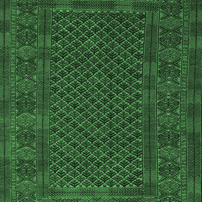 Machine Washable Persian Emerald Green Traditional Area Rugs, wshtr2393emgrn