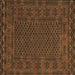 Square Machine Washable Persian Brown Traditional Rug, wshtr2393brn