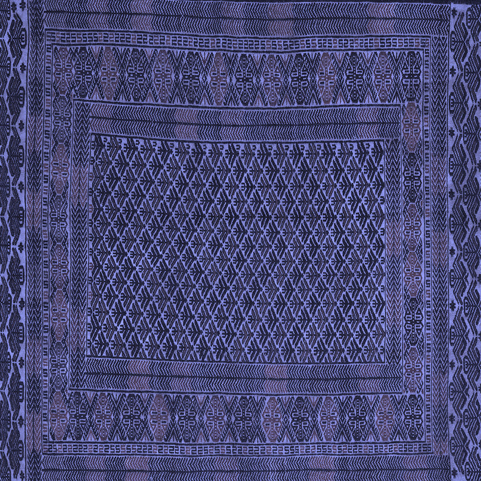 Square Machine Washable Persian Blue Traditional Rug, wshtr2393blu