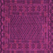 Square Machine Washable Persian Pink Traditional Rug, wshtr2393pnk