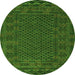 Machine Washable Persian Green Traditional Area Rugs, wshtr2393grn