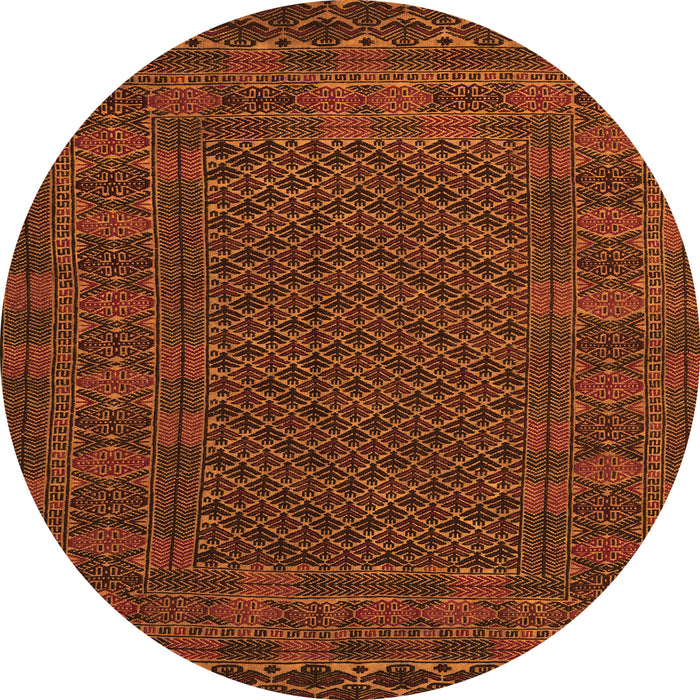 Square Persian Orange Traditional Rug, tr2393org