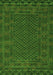 Serging Thickness of Machine Washable Persian Green Traditional Area Rugs, wshtr2393grn