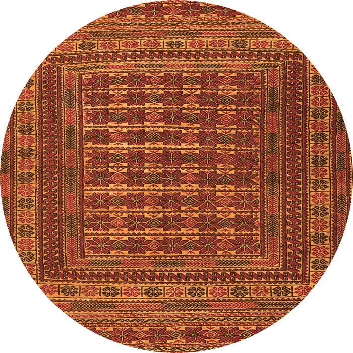Machine Washable Southwestern Orange Country Area Rugs, wshtr2394org