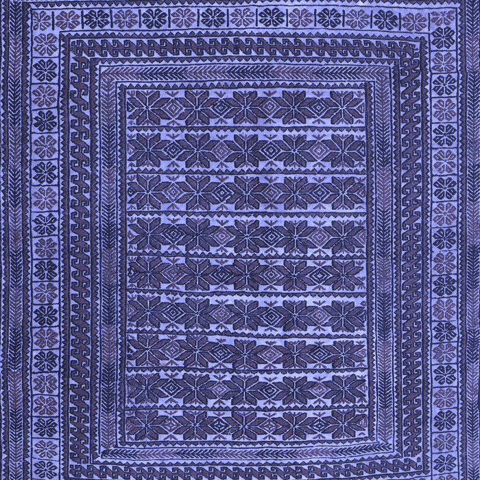 Machine Washable Southwestern Blue Country Rug, wshtr2394blu