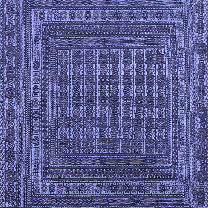 Square Southwestern Blue Country Rug, tr2394blu