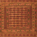 Serging Thickness of Southwestern Orange Country Rug, tr2394org