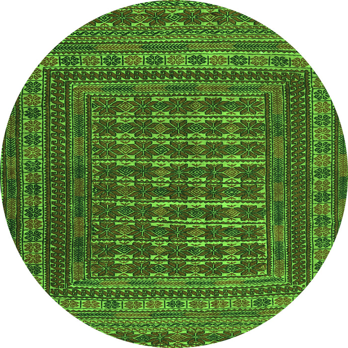 Machine Washable Southwestern Green Country Area Rugs, wshtr2394grn