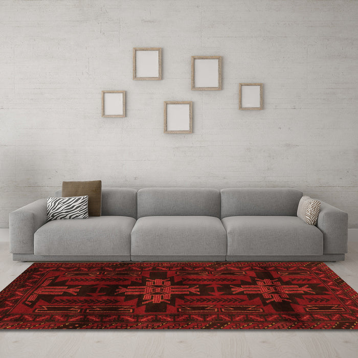 Machine Washable Persian Orange Traditional Area Rugs in a Living Room, wshtr2395org