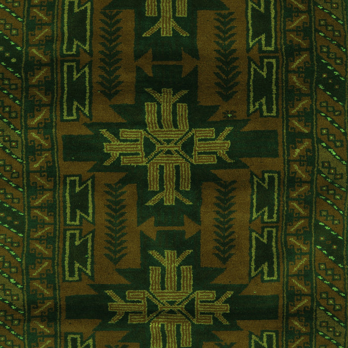Serging Thickness of Machine Washable Persian Green Traditional Area Rugs, wshtr2395grn