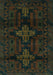 Machine Washable Persian Turquoise Traditional Area Rugs, wshtr2395turq