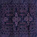 Square Persian Blue Traditional Rug, tr2395blu