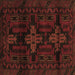 Square Persian Brown Traditional Rug, tr2395brn