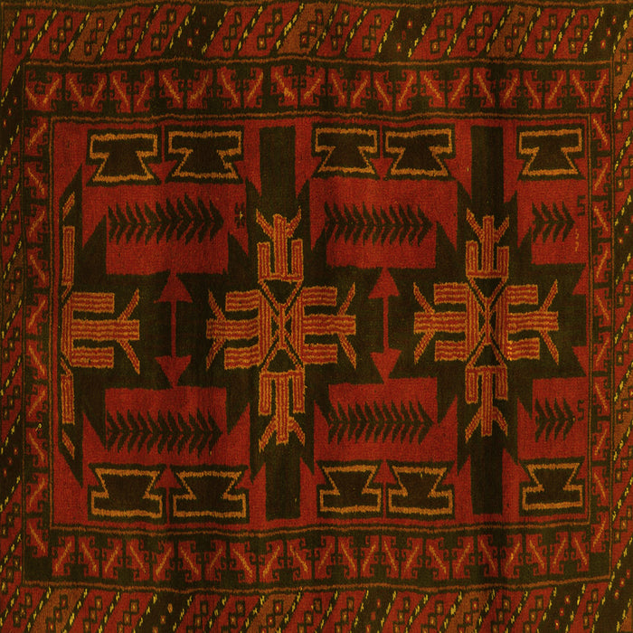 Square Machine Washable Persian Yellow Traditional Rug, wshtr2395yw